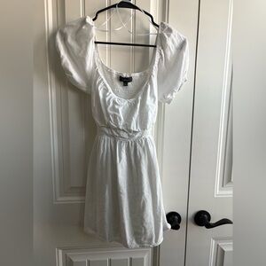 Lulu's White Smocked Baby Doll Dress
